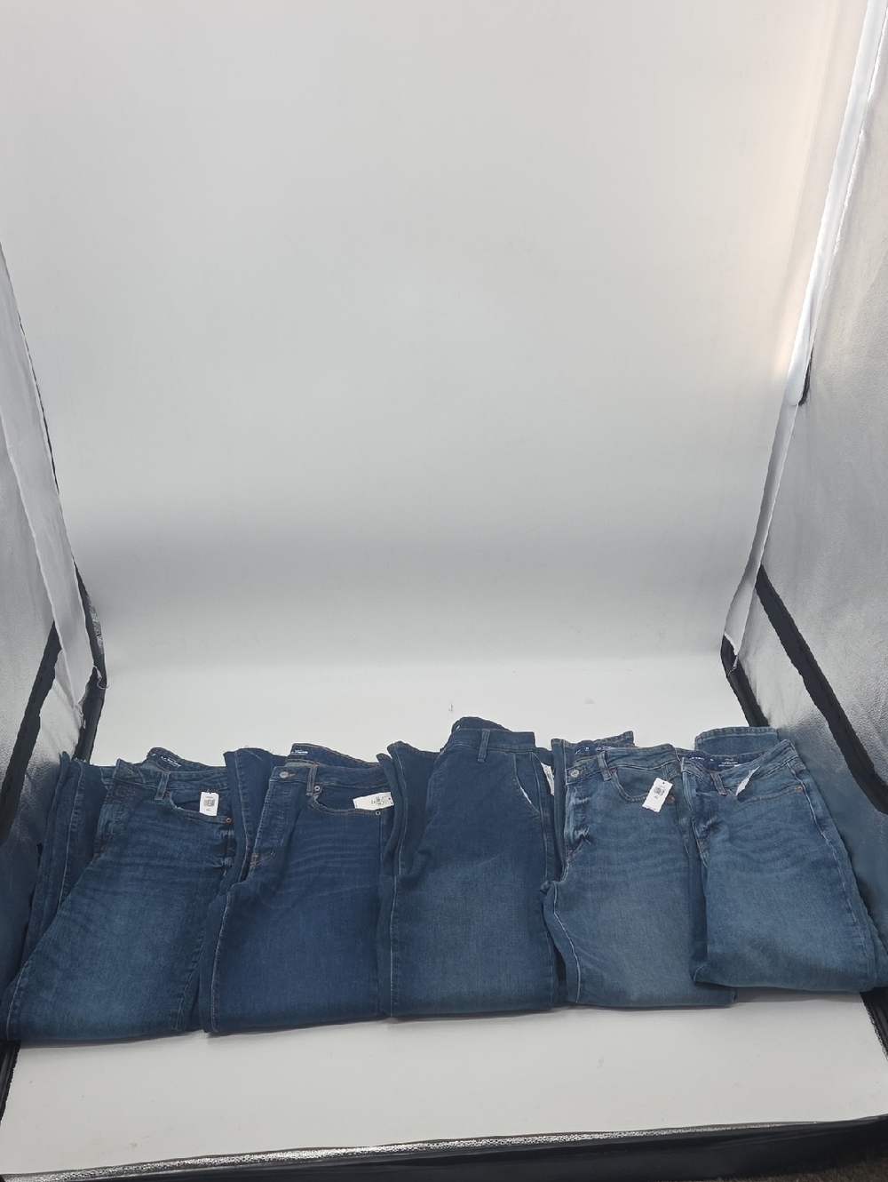Old Navy 5 Pair Women Blue Jean Bundle Various Washes & Styles Size 10 Tall NWT